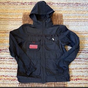 JORDAN 23 ENGINEERED BLACK INFRARED HOODED JACKET NWOT